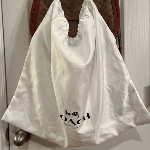 Coach Sutton Hobo in Signature Coated Canvas with Saddle Brown Trim Like New - Picture 15 of 16